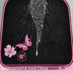 CAR PASS Embroidery Butterfly and Flower Car Floor Mats, Pink Car Floor Mats Universal Fit 95% Automotive,SUVS,Sedan,Vans,for