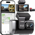 2-Channel Dash Cam with 24H Parking Monitor, 4K+2K Front and Rear, Built-in GPS, Night Vision, G-Sensor, WDR, 170° Wide Angle