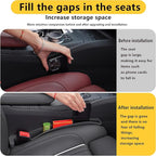 2PCS Universal Car Seat Gap Filler, Durable & Easy Install, No-Drop Seat Side Gap Seam Filler Organizer to Fill the Gap Space Between the Console and Seats, with Phone Holder for Car, SUV, Truck