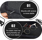 Frienda 2 Pcs ABS Plastic Frame Car Storage Net Bag Phone Car Mesh Net Holder RV Storage Boat Cargo Pocket Organizer Framed Mesh Pocket with Screws for Auto RV (13.8 x 5 Inch)