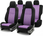FH Group Automotive Full Car Seat Covers for SUV, Trucks, Sedan and More - Universal Fit Front High Back & Rear Solid Bench D