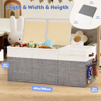 Dayacoco 40"X14"X16" Extra Large Toy Box Chest with Lids, 150L Collapsible Sturdy Kids Toy Storage Organizer Boxes for Boys G