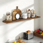 55 Inch Floating Shelves, 8 Inch Deep Floating Shelves for Wall, Hanging Shelf with Invisible Brackets, Deep Shelves for Bath