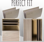 ZICOTO Decorative File Organizer Box Set of 2 - Collapsible Linen Filing Cabinets w/Handles Are Perfect to Store all Your Doc