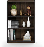 Furinno JAYA Book Shelf, 3-Tier Bookshelf, Bookcase with Adjustable Shelves, 9.5 x 24.5 x 40.3, for Organization and Storage,