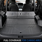 Cargo Mat with Backrest Mat for 2025-2026 Chevy Equinox(Only Gas)/GMC Terrain, All Weather TPE Trunk Cargo Mat Car Accessories for Chevrolet Equinox