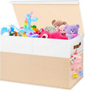 Mabahoo Large Toy Box, Collapsible Sturdy Storage Chest With Lids, Kids Toy Chest Storage Organizer Toddler Bin Boxes for Liv