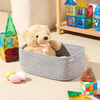 MiniArk Small Storage Baskets for Organizing | Closet Organizer Bins | Shelf Toy Basket | Woven Rope Baskets | Cube Decorativ