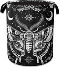 Butterfly Moon Laundry Basket Collapsible Laundry Hamper with Handle, Oxford Clothes Toy Storage Bin for Bathroom Bedroom Roo