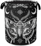 Butterfly Moon Laundry Basket Collapsible Laundry Hamper with Handle, Oxford Clothes Toy Storage Bin for Bathroom Bedroom Roo