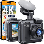 ROVE R2-4K PRO Dash Cam, Built-in GPS, 5G WiFi Dash Camera for Cars, 2160P UHD 30fps Dashcam with APP, 2.4" IPS Screen, Night