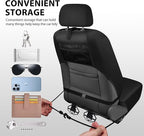 CAR PASS Oxford Bling Diamond Car Seat Covers 2 Front Interior Sets, Waterproof Shining Glitter Sparkly Crystal Universal Arm