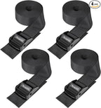 Ayaport Lashing Straps with Buckles Adjustable Cam Buckle Tie Down Cinch Strap for Packing Black 4 Pack