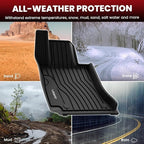 LASFIT Floor Mats for Mercedes Benz C Class 2026 2025 2024 2023 2022 C300 / C43 AMG / C63 AMG S E (Fit Sedan Only), All Weather TPE Floor Liners for C Class Car Mats, 1st & 2nd Row Set
