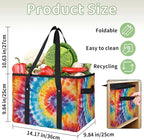 Reusable Grocery Bags Heavy Duty Shopping Bags Foldable Large Tote Bags with Long Handles & Hard Bottom