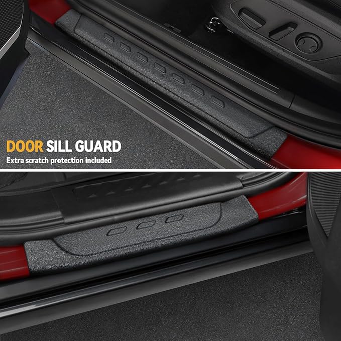 Floor Mats for Kia Sportage Gas 2023-2026, All Weather Floor Mats Trunk Cargo Liner with Backrest Protectors Accessories, Full Coverage Set (Not fit Hybrid)