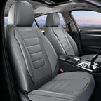 Coverado Seat Covers Full Set, Seat Covers for Cars, Gray Car Seat Cover, Waterproof Car Seat Protector, Nappa Car Seat Cushi