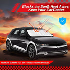 ARISMOTOR Windshield Sun Shade for h-yundai Ioniq 5 2022-2025 2026, Custom Fit Foldable Front Window Sunshade Sun Visor Protector, Block UV Rays Keep Your Car Cooler