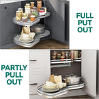 YITAHOME Blind Corner Cabinet Pull Out Organizer, Left Swing Soft-Close Swing-Out Cabinet Organizer with Adjustable Height, 2