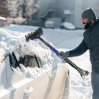 Snow Joe 45" Multi-Purpose Ice Scraper and Extendable Snow Brush for Car Windshield with Foam Grip and 360-Degree Pivoting Brush Head, SJEG-SB45S