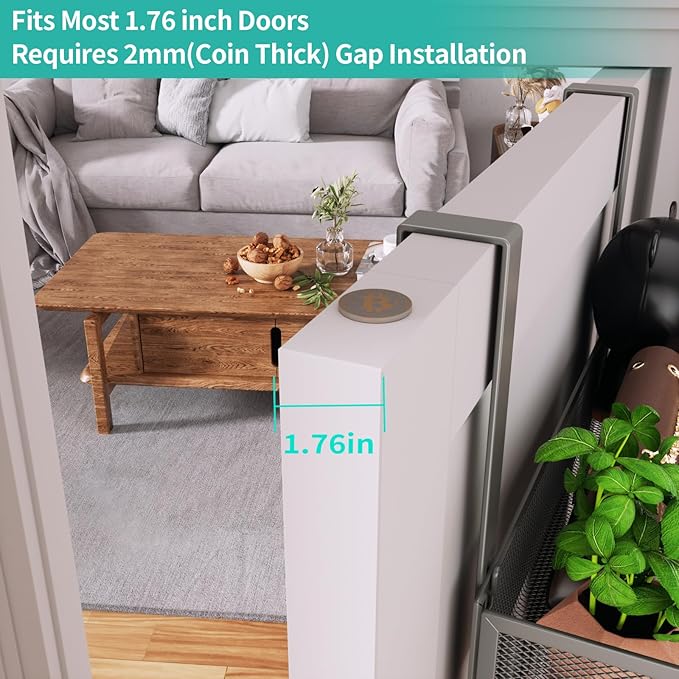 HapiRm Over The Door Hanger with Coat Hooks and 2 Baskets, Rustproof & Waterproof Over The Door Hooks, Storage Organizer for 