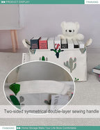 FANKANG Storage Basket,Nursery Hamper Canvas Laundry Basket Foldable with Waterproof PE Coating Storage, Office, Bedroom, Clo