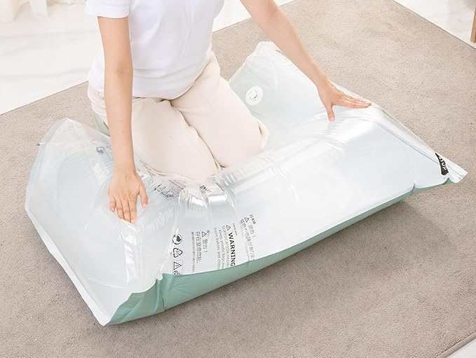 Vacuum Storage Bags for Clothing - NeatNest 6 Pack Large Cube/Box-Shaped Compression Bags for Comforters, Blankets, Bedding &