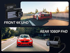 Pelsee 4K Dash Cam Front and Rear, 64GB SD Card, Dual Dash Camera for Cars with Wi-Fi, GPS, ADAS, BSD, LCA, 3’’ IPS Display C