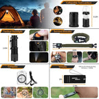 Survival Kit, 250pcs Survival Tools Tactical Gear and Trauma Bag, Survival First Aid Kit with Molle Crossbody Bag & Emergency