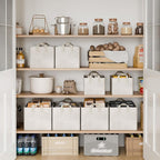 StorageWorks Storage Bins, Shelves Baskets for Organizing, 45L Extra Large Fabric Closet Organizers with Handles, Metal Frame