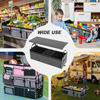 Bold Color Block Trunk Organizer | 95L, 35"x13.8"x11.8" | Dedicated Shoe Storage & 26L Ice Pack | Foldable for SUV/Car/Jeep