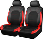 CAR PASS Leather Car Seat Covers Front Seats Only, with Air Mesh Front Seat Covers Breathable, Cool Automotive Seat Covers 2 