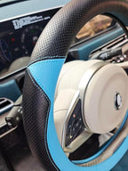 Fashion Cat Ear Leather Steering Wheel Cover Women Girl 15"(38cm) Universal Fit Auto D Shaped Leather Steering Wheel Covers (