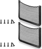 Frienda 1 Pc Car Storage Net Bag, ABS Plastic Framed Mesh Net Holder, Phone & Cargo Organizer with Screws for Auto, Rv, Boat, Truck Pocket Storage (12 x 8 Inch)