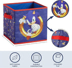 Sonic the Hedgehog Set of 2 Durable Storage Cubes with Handles, 10"x10"x10" Cubes