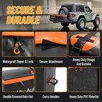 20 CuFt Waterproof Cargo Bag for Hitch Carrier | 60"x20"x29" Trailer Hitch Cargo Carrier | Weatherproof Truck Bed Storage with Straps, Lock & Carry Case | PVC Vehicle Soft-Shell Carriers