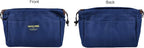 Vercord Canvas Handbag Organizers, Sturdy Purse Insert Organizer Bag in Bag, 10 Pockets Navy Blue Small