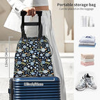 Car Trash Bag Large Hanging Can for Back of Seat, Cute Waterproof Car Garbage Bag for Vehicle, Travelling, Outdoor Cute Blue Floral