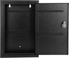 KYODOLED Key Storage Lock Box Wall Mount, Locking 40 Key Cabinet Holder Box with Key Lock, Hooks & Labels for Home, Office, C
