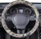 Mossy Oak Full Camo Steering Wheel Cover - Made from Premium Cotton Twill, Universal Fit for 14 1/2 to 15 inches - Official L