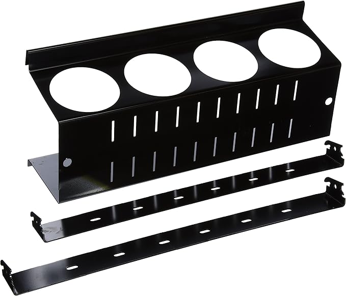 Wall Control Pegboard Spray Can Holder Bracket and Aerosol Can Organizer Pegboard and Slotted Tool Board - Black