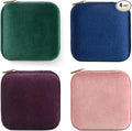 Plush Velvet Travel Jewelry Case, Travel Jewelry Organizer, Jewelry Travel Case, Travel Jewelry Box, Small Jewelry Case for W