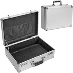 LOCKCURX File Organizer Storage Box - 16.9 x 12.2 x 6.3 Inch Large, Portable Locking Storage Totes with Dual Combination Lock