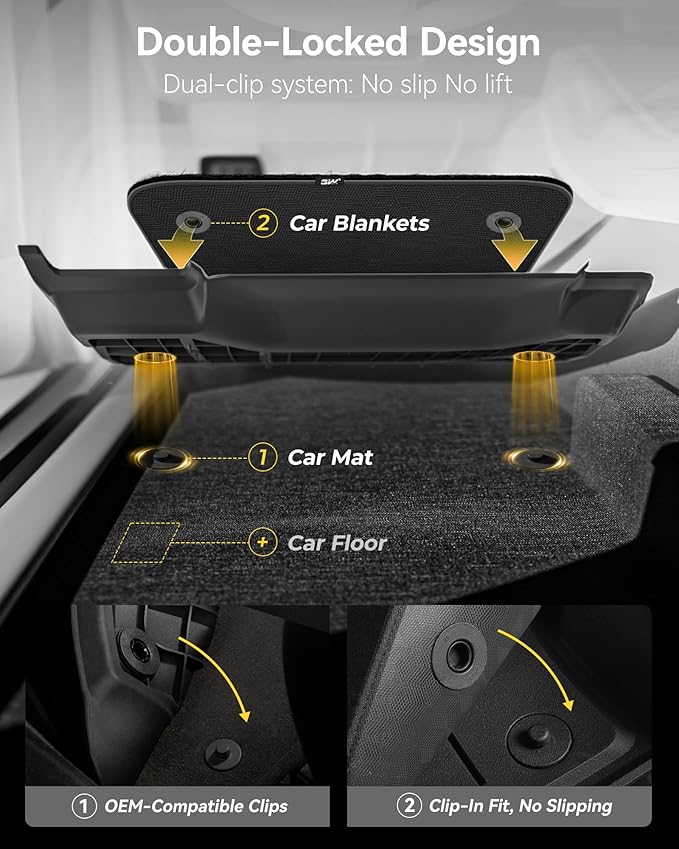 3W Floor Mats & Carpet fit for Porsche Macan(2014-2025 2026), 1st & 2nd Row TPE All-Weather Custom Fit Car Liner, Black