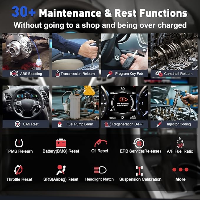 OBD2 Scan Tool for Ford Lincoln Mercury Vehicles, All Systems Diagnostic Scanner Transmission Live Data ABS SAS EPB Car Code