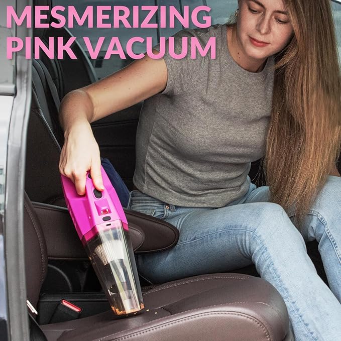 ThinkLearn Car Cleaning Kit, Car Vacuum Detailing Kit Interior with High Power Handheld Vacuum, Including 7Pcs Detailing Brus