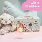 The Memory Building Co Ballerina Musical Jewelry Box Plays Classic Melody, Storage Organizer Music Box for Kids Ages 6-12, MD