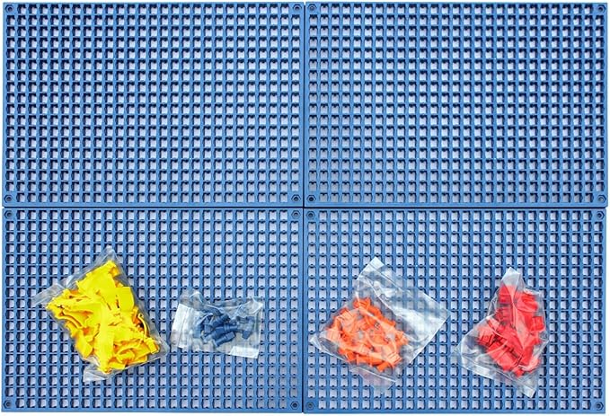 Organizer Genie 76 Piece Pegboard Tool Organizer Starter Kit, Flexible and Specially Designed to Hold All Tools - 4 Blue Pegb