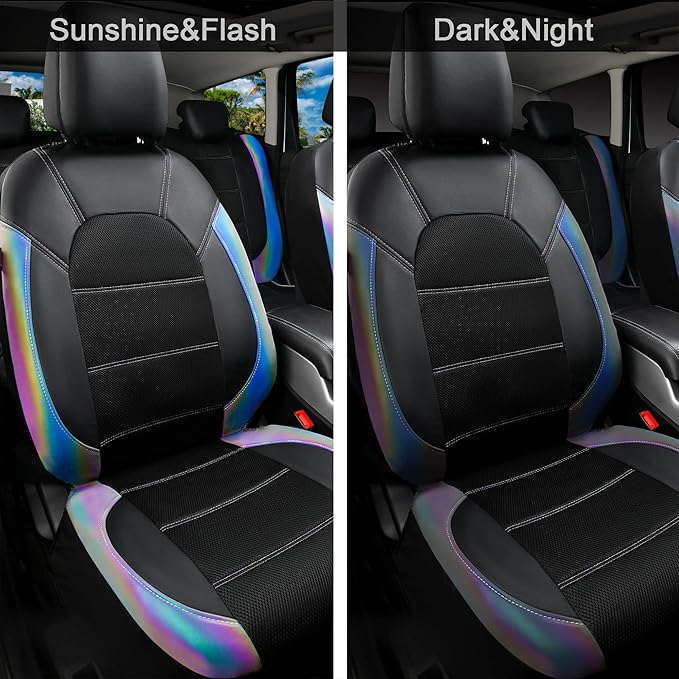 CAR PASS Leather seat Covers,Automotive Universal Sport car seat Cover Super 5mm Composite Sponge Inside,Airbag Compatible fi
