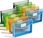 ThinkTex Plastic Expanding File Folder, Transparent envelopes with Snap Closure,No Dividers,Large Capacity,Document Organizer